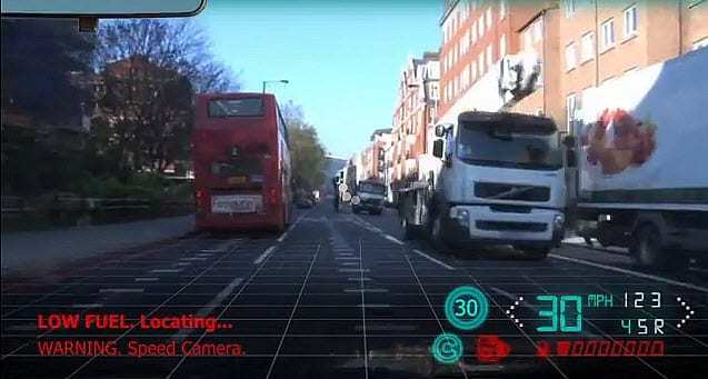 Augmented Reality Windshield Example