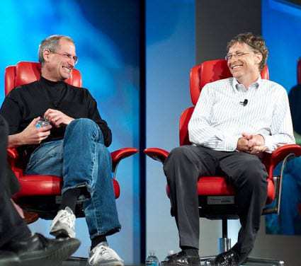 Steve Jobs and Bill Gates 2007