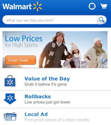 Walmart Mobile Site