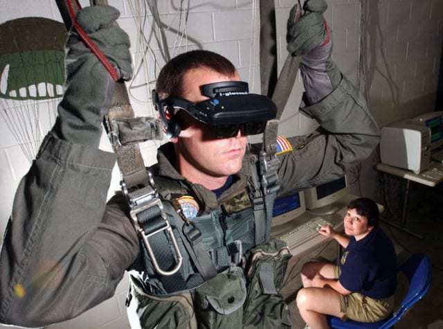 Military training with augmented reality