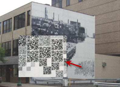 QR Code mural by Central New York arts group