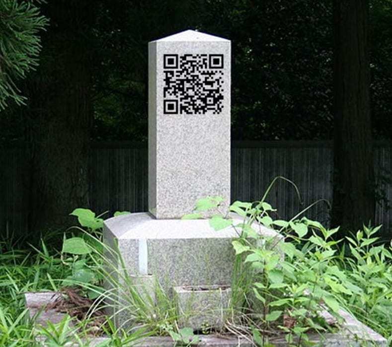 QR codes gravestone