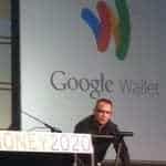 Mobile Payments - Peter Hazlehurst wearing Google Glass at Money 2020