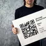 qr code business cards sign