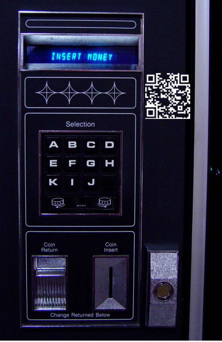 qr codes vending machine