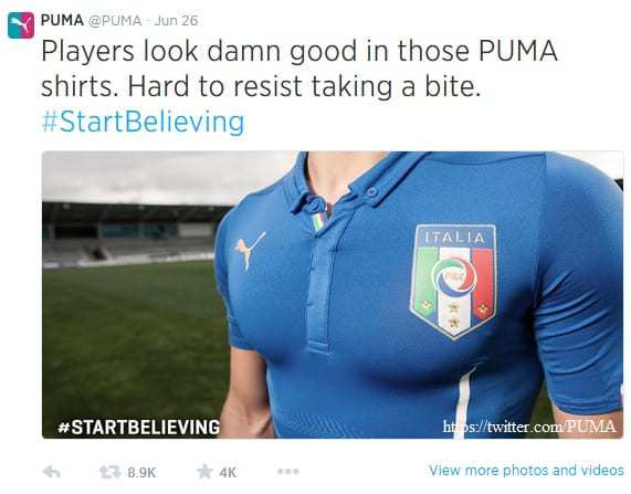 social media marketing puma twitter fifa world cup