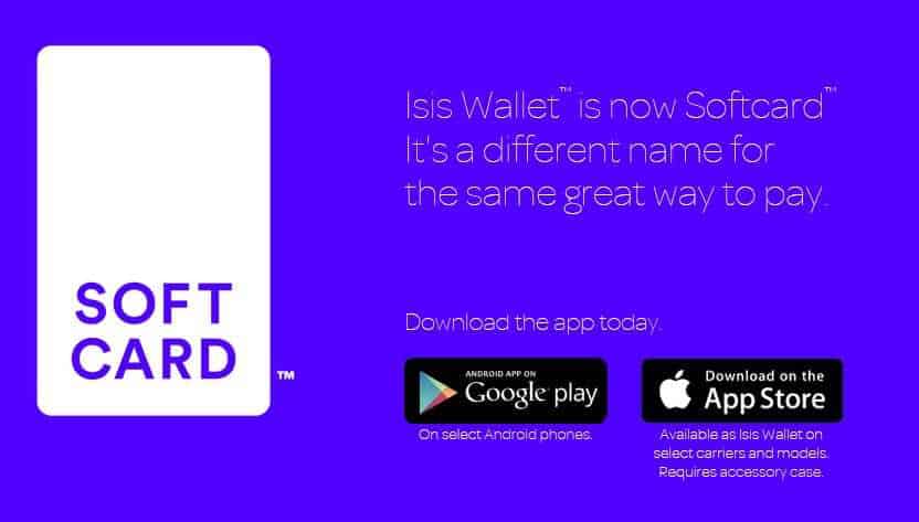 isis mobile wallet softcard website
