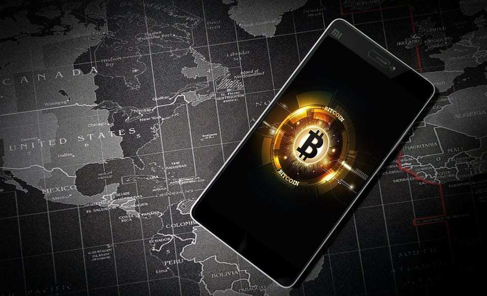 Blockchain technology - Bitcoin mobile digital technology