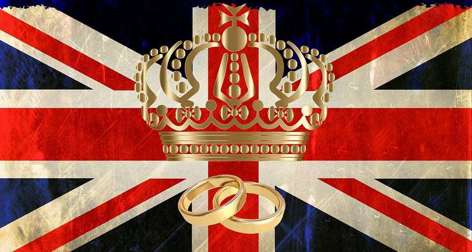 Augmented Reality Royal Wedding - British Flag - Crown - rings