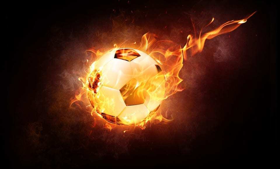 World Cup Travelers - Cybersecurity warning - flaming soccer ball - football