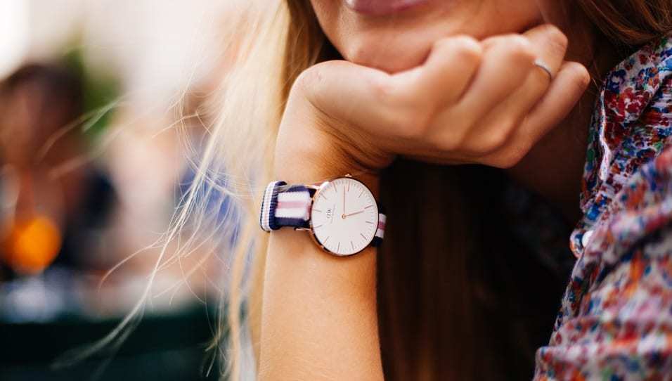 Finger-scanning mobile payments - Women wearing watch