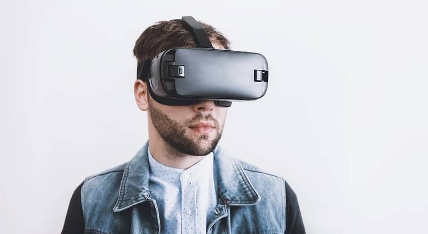 Facebook OS - Person wearing VR headset
