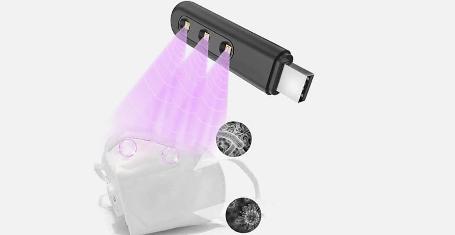 UV Light Cleaner - USB Portable UVC Sterilization Light Disinfection Travel Home Sterilizer