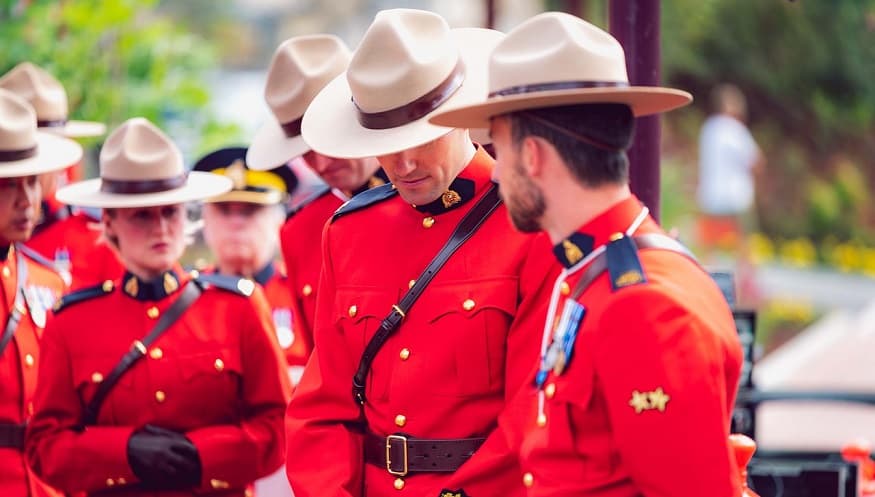 Clearview AI - Royal Canadian Mounted Police in ceremonial uniforms