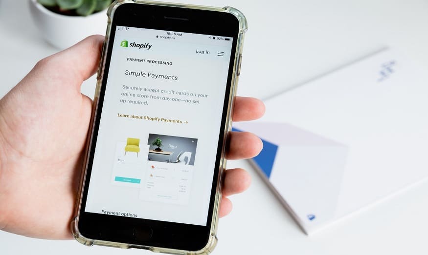 Shopify revenue - Shopify app on phone