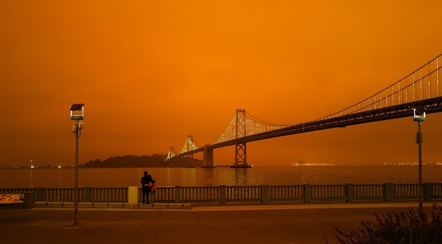 Smartphone cameras - orange sky, San Francisco