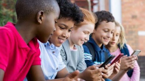 Instagram for Kids - Children using mobile phones