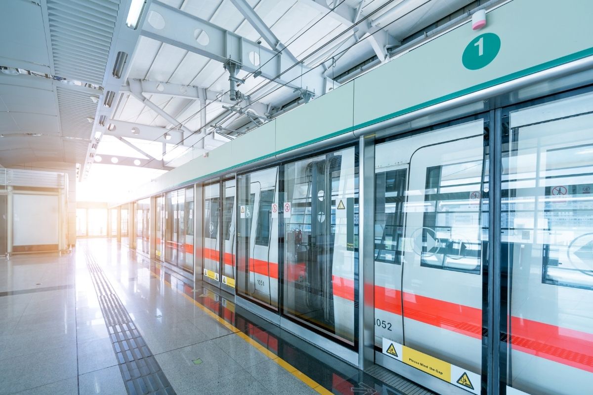 QR code scan - Shanghai metro train