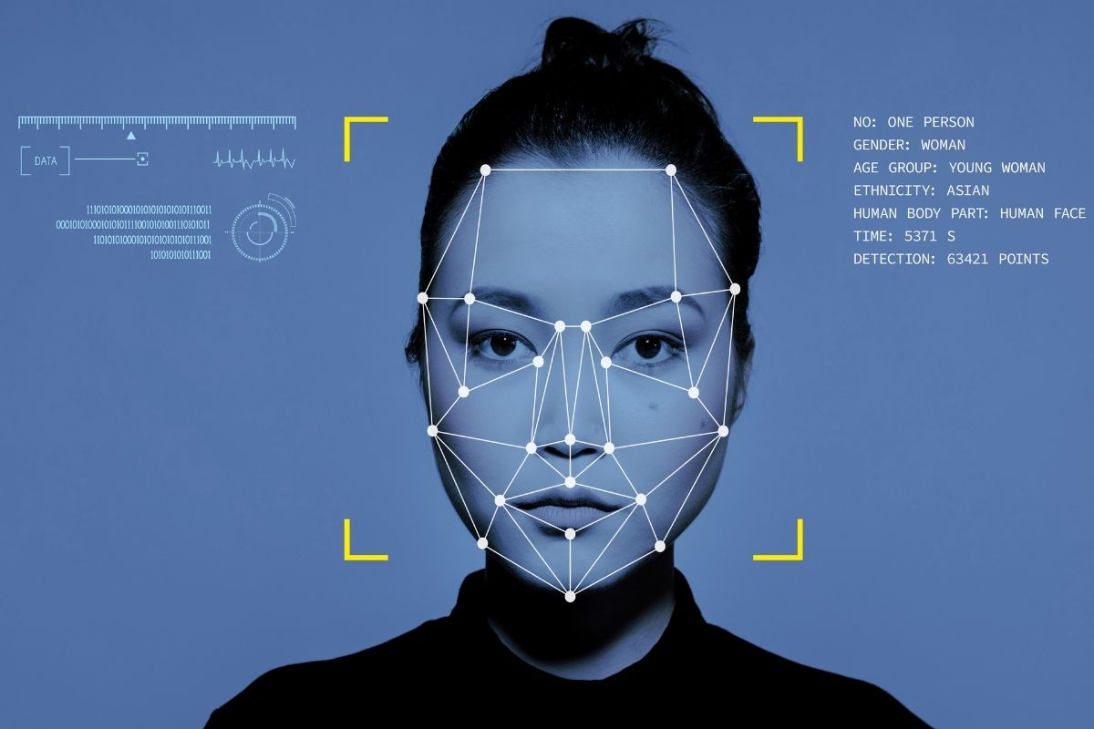 Facial recognition - woman's face