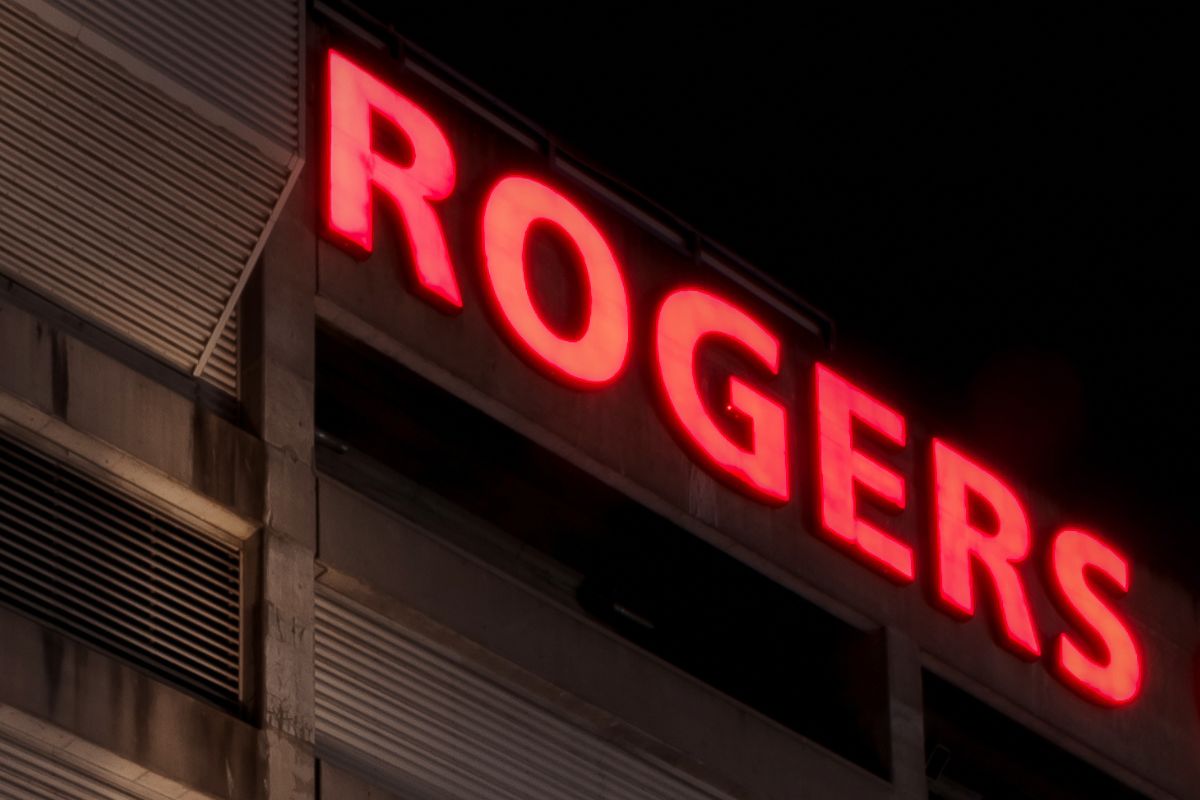 Telecom company - Rogers Logo on building