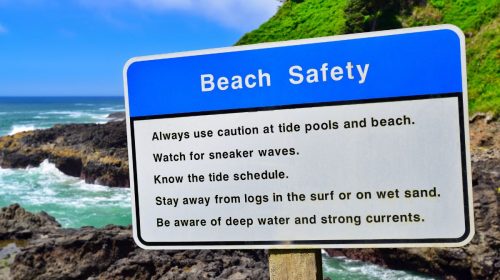 QR code - Beach Safety Sign