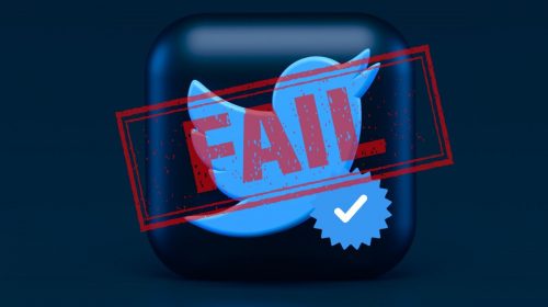 Twitter verification - Twitter Logo with verification fail
