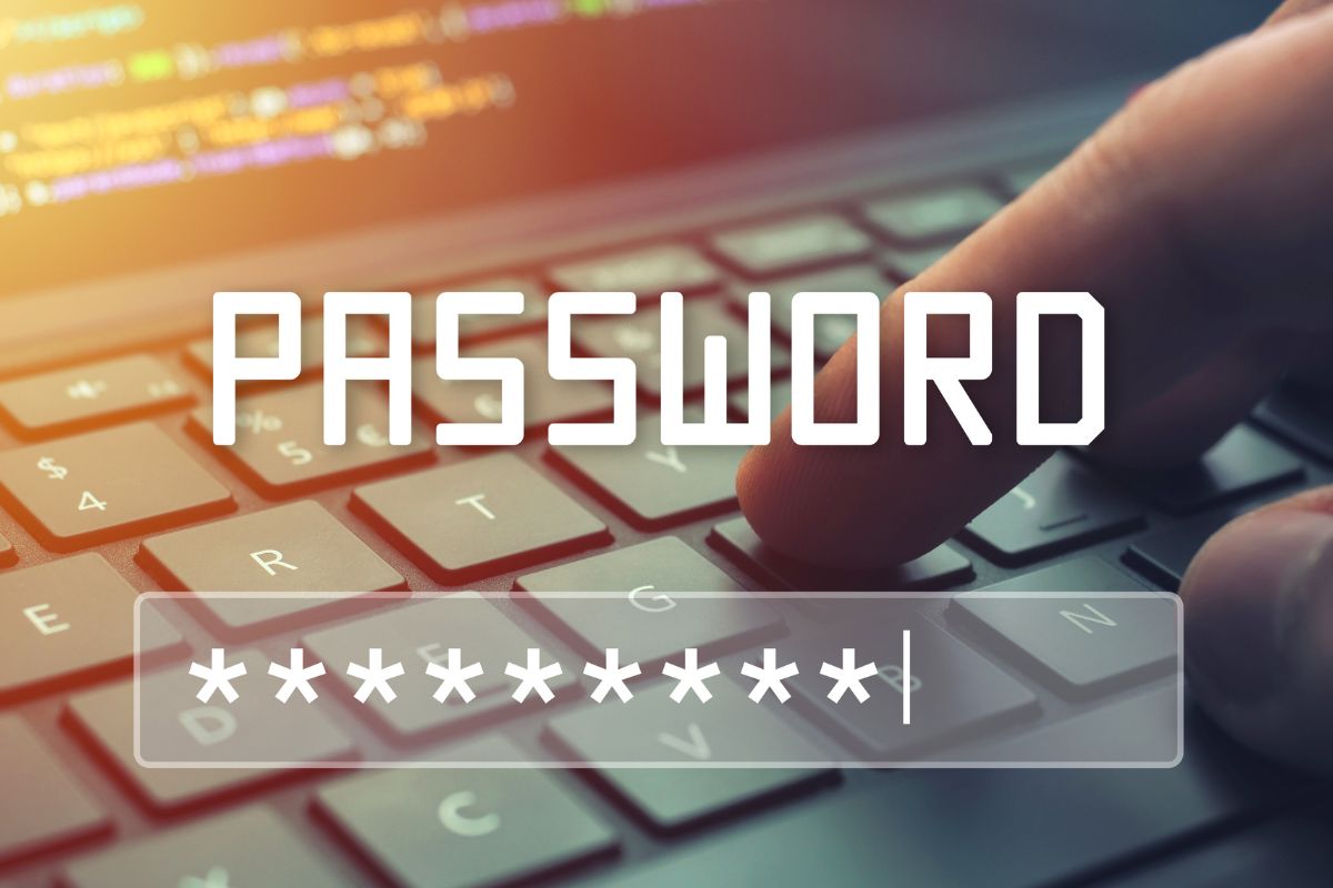 Passkeys - Passwords - hand on keyboard