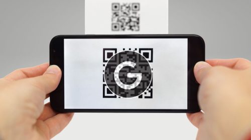 QR code scan - Google Logo