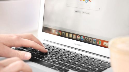 Internet Search - Google Search on Laptop