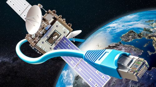 Internet satellites in space
