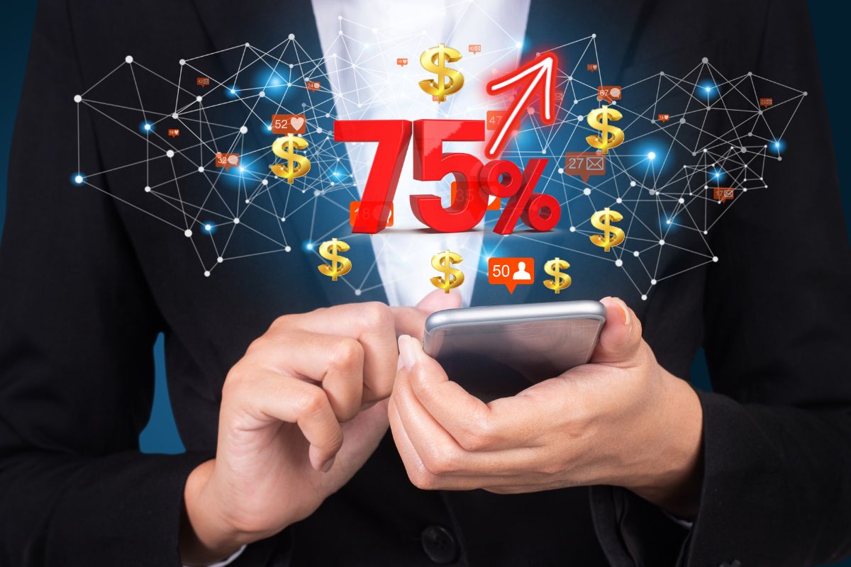 Mobile marketing data - 75 percent purchase