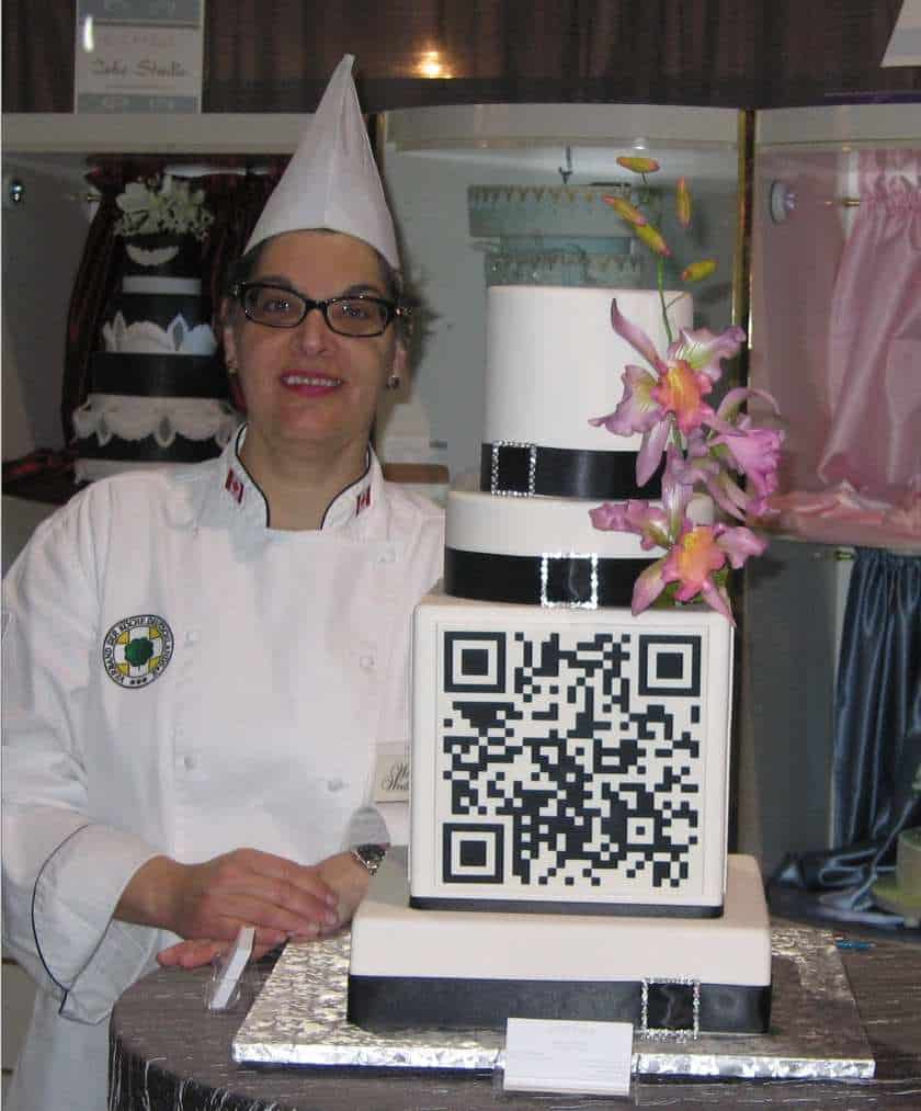 QR Code First Wedding Cake