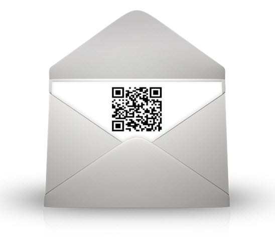 QR Codes mobile commerce used by mail service