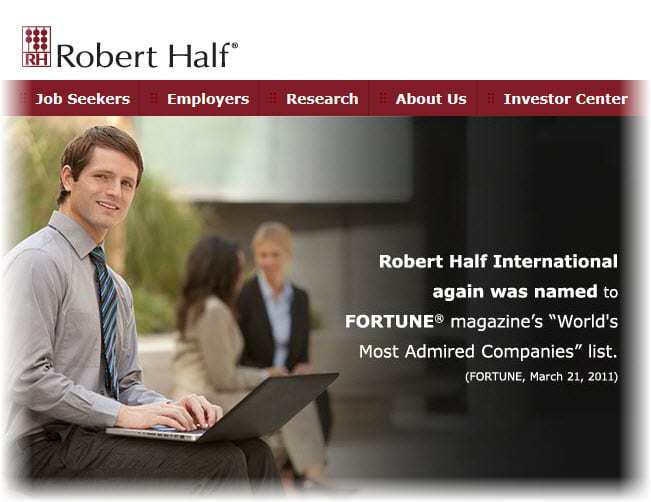 Robert Half Website Preview