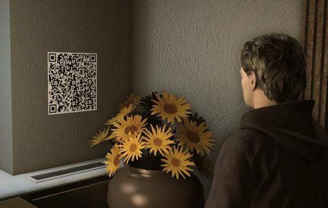 Alan Wake QR Code in Game