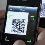 Smartphone scanning QR codes