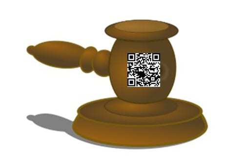 qr codes gavel law court