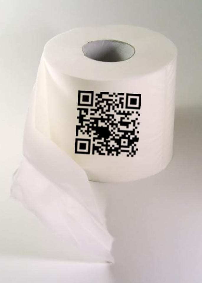 QR code feedback toilet paper