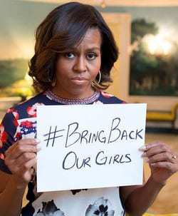 Michelle Obama Social media marketing #bringbackourgirls