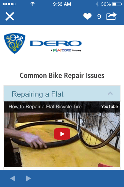 Educational QR code for learning bike repair