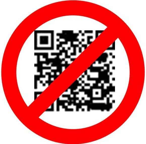 QR codes - no cancelled