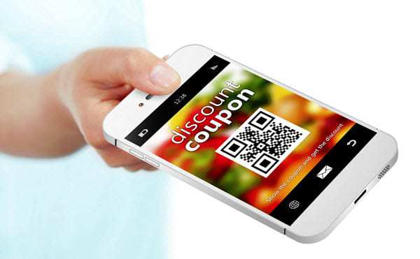 qr code usage mobile coupon