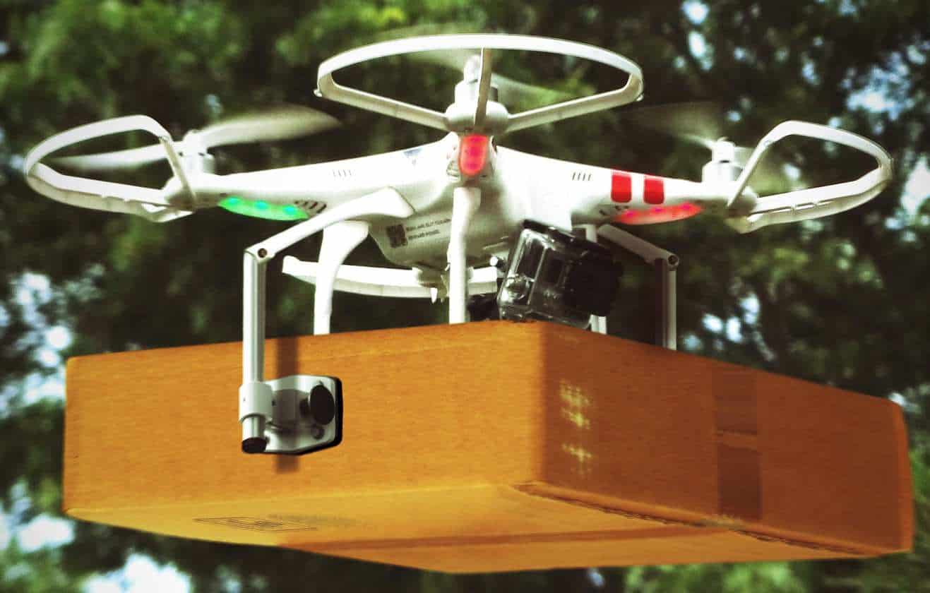 Drone Augmented Reality Delivery Shipping