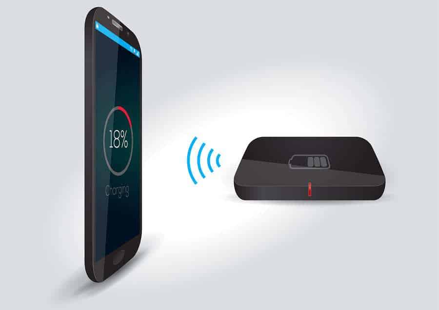 Wireless smartphone Battery Charger And Smartphone Or Tablet