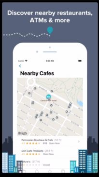Tripit travel app with nearby cafes #airtravelapp #travelapp