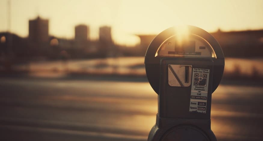 Donation meter QR codes - Image of parking meter