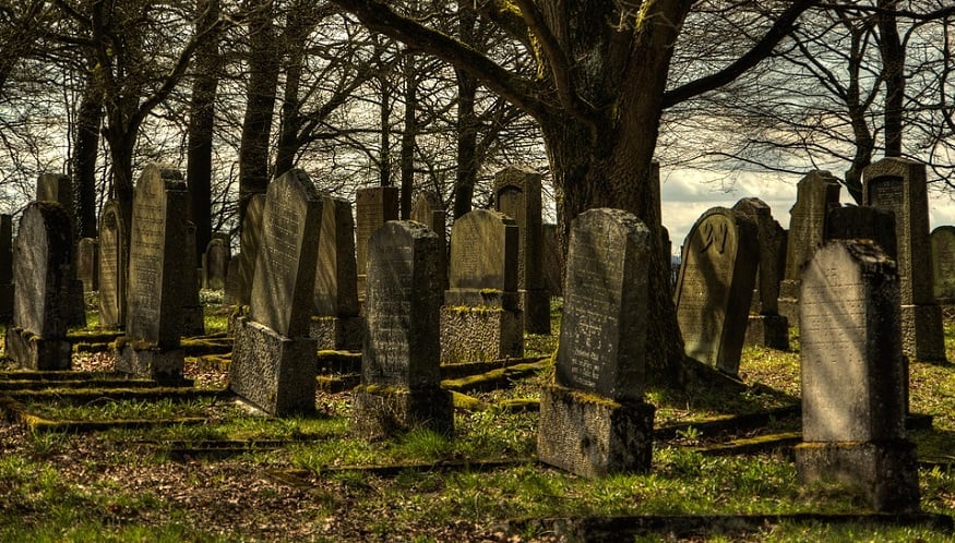 QR code gravestones - Image of Cemetery