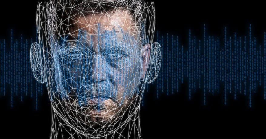 Facial recognition technology - binary - technology - person's face