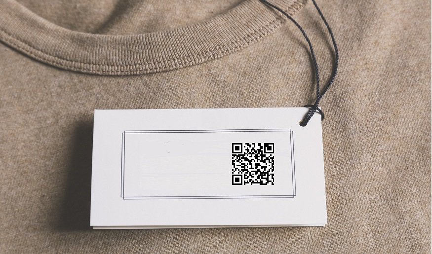 Mini QR codes - QR code on clothing tag