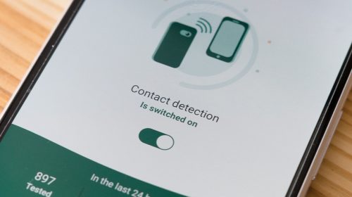 QR code check-ins - Image of contact tracing app